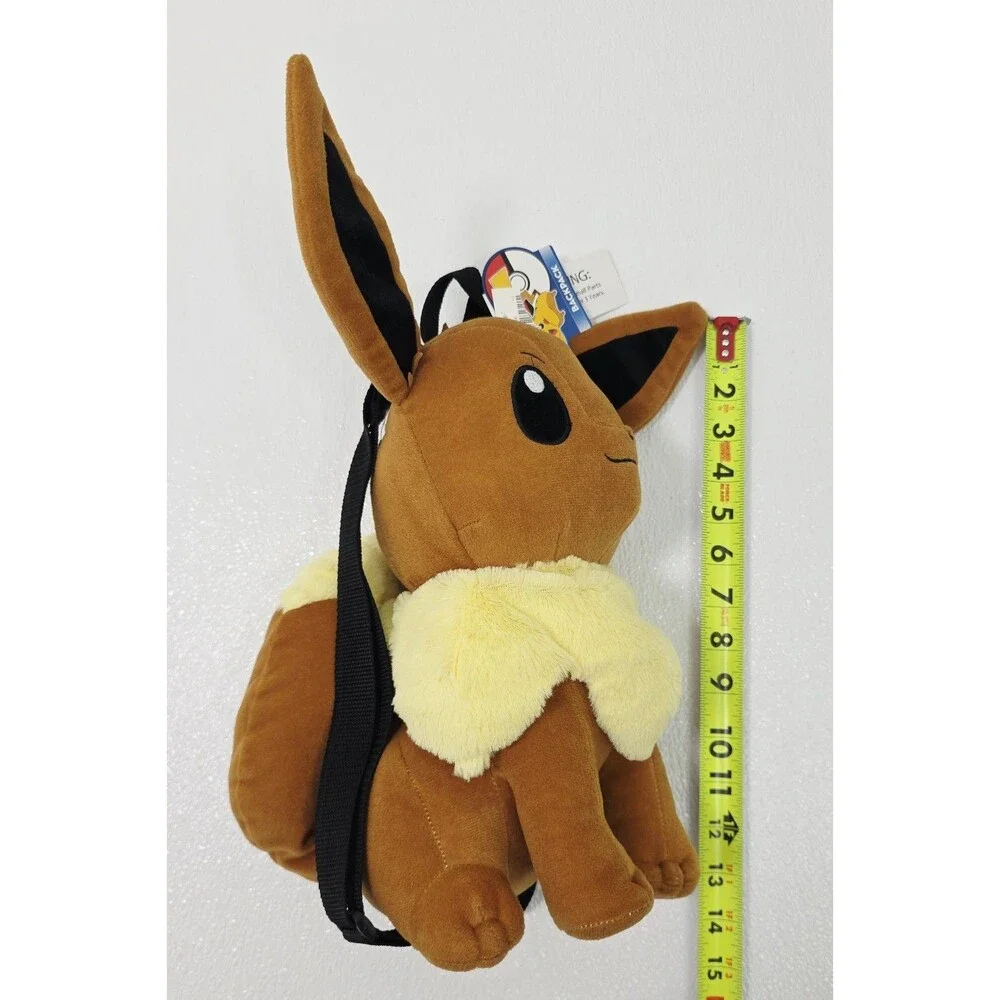 Pokemon Eevee 12” Plush Backpack Brown Tote Bag 2015 Collectable EUC With Tags
